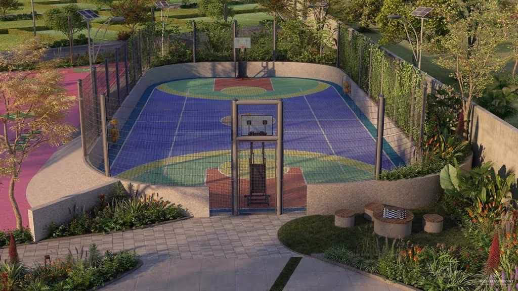 Sattva Forest Ridge basketball court